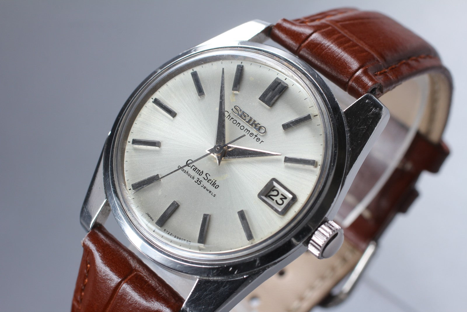Overhauled Vintage Grand Seiko 2nd Model 5722-9990 Manual Silver Men's Watch JP