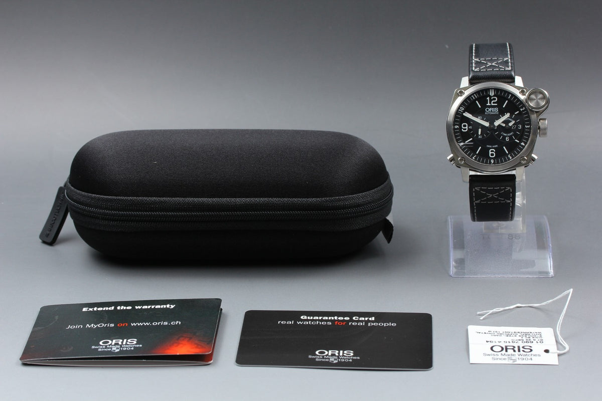 ORIS BC4 Flight Timer 7615 Automatic Black Dial Men's Watch 43mm JAPAN