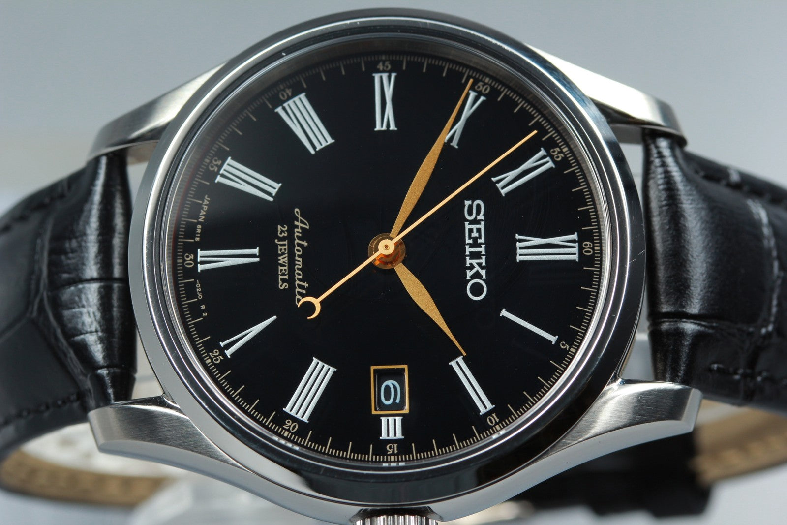 SEIKO 6R15-03E0 SARX029 Presage Black Dial Automatic Date Men's Watch 40mm Exc+5