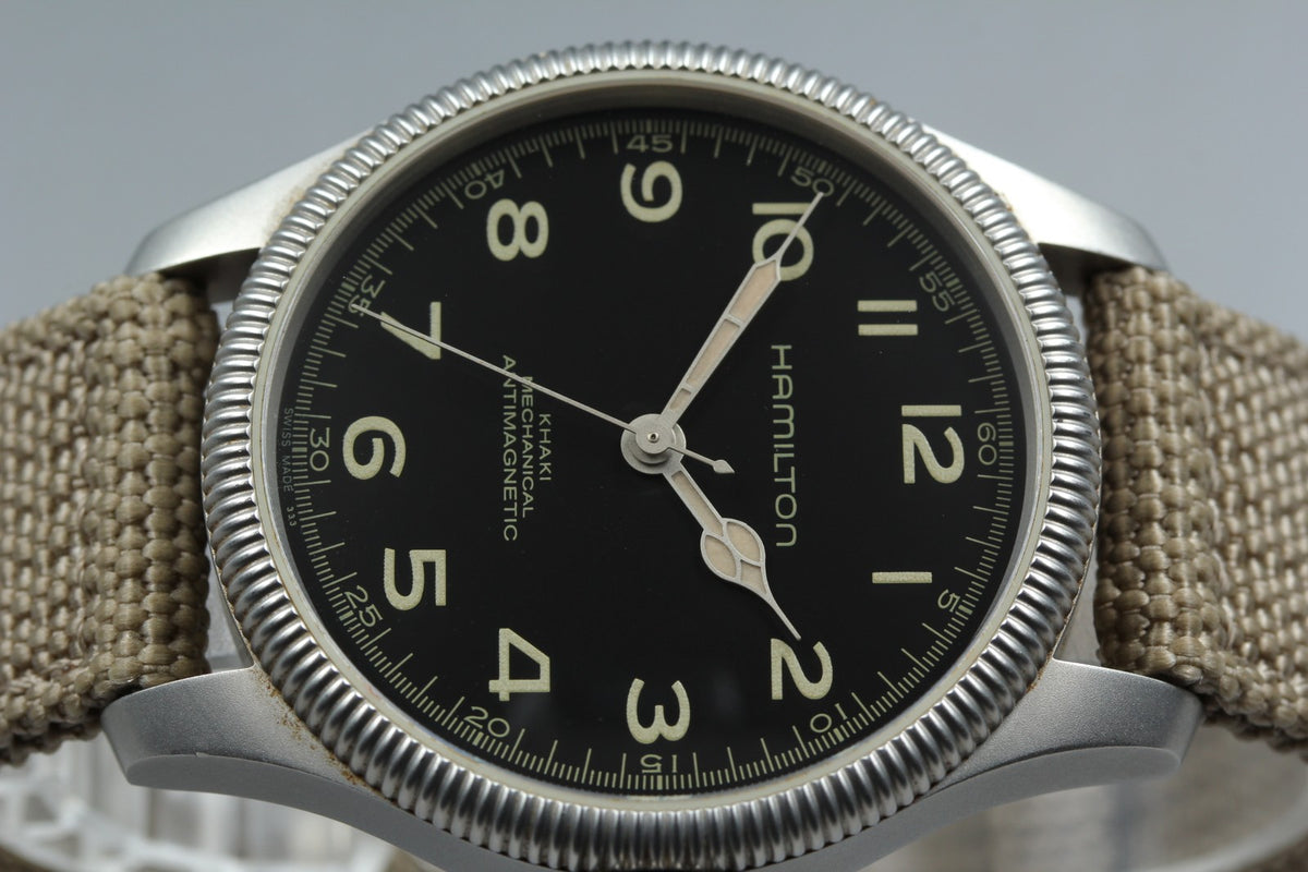 Hamilton Khaki Field Pioneer H604190 Black Automatic Men's Watch 41mm From JAPAN