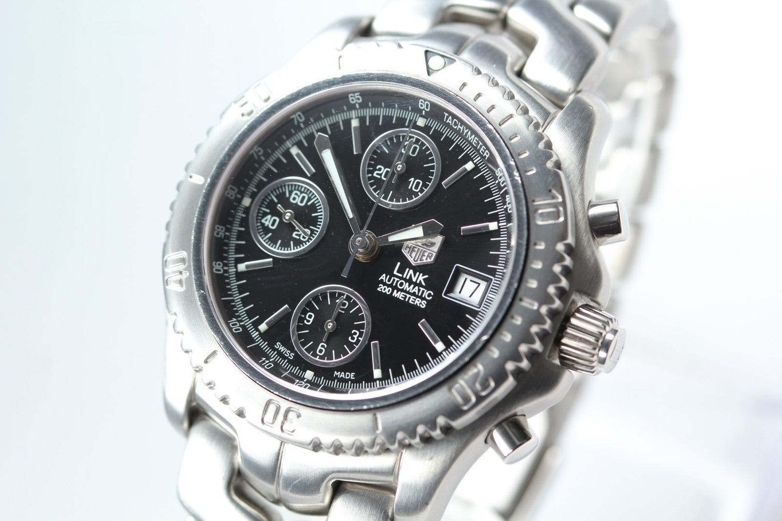 TAG HEUER TAG Heuer Link CT2111 Black Automatic Men's Watch 41mm JAPAN Box
