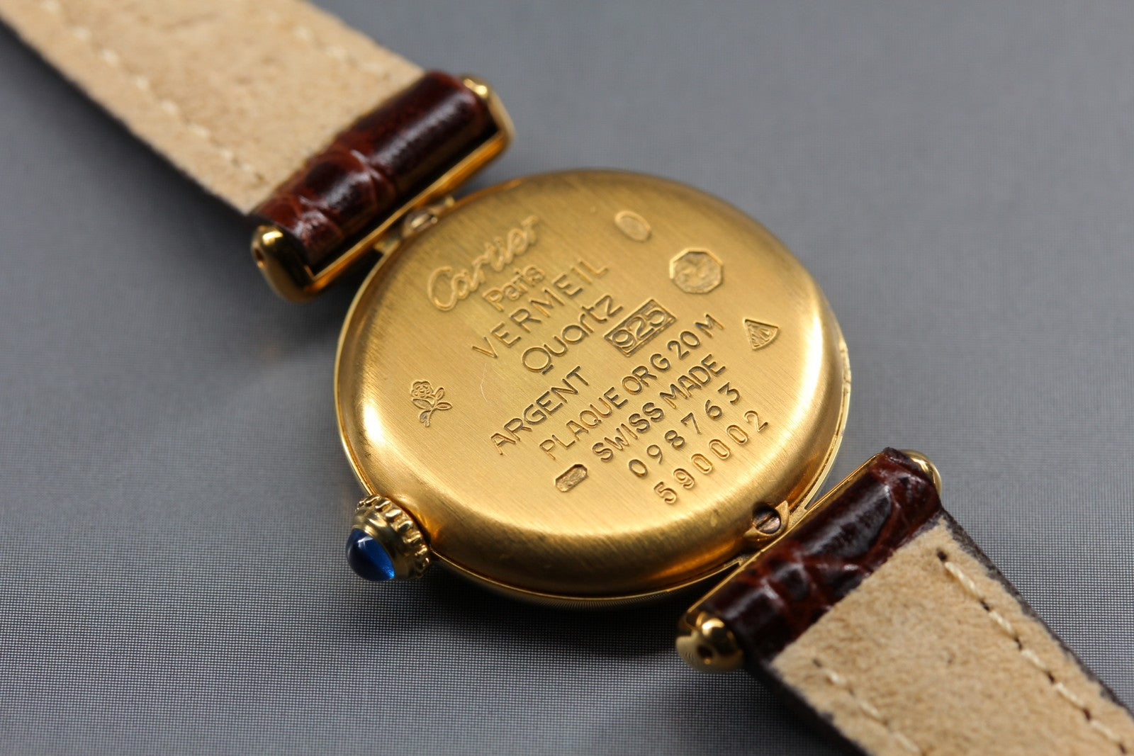 Vintage [Near MINT Box] Cartier Must Colisee Vermeil 590002 Women's Quartz Watch