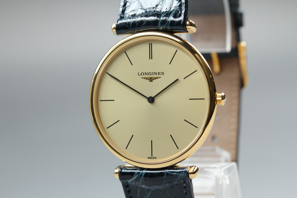 LONGINES La Grande Classique L4.635.2 Quartz Gold Women's Watch 33mm JAPAN Box
