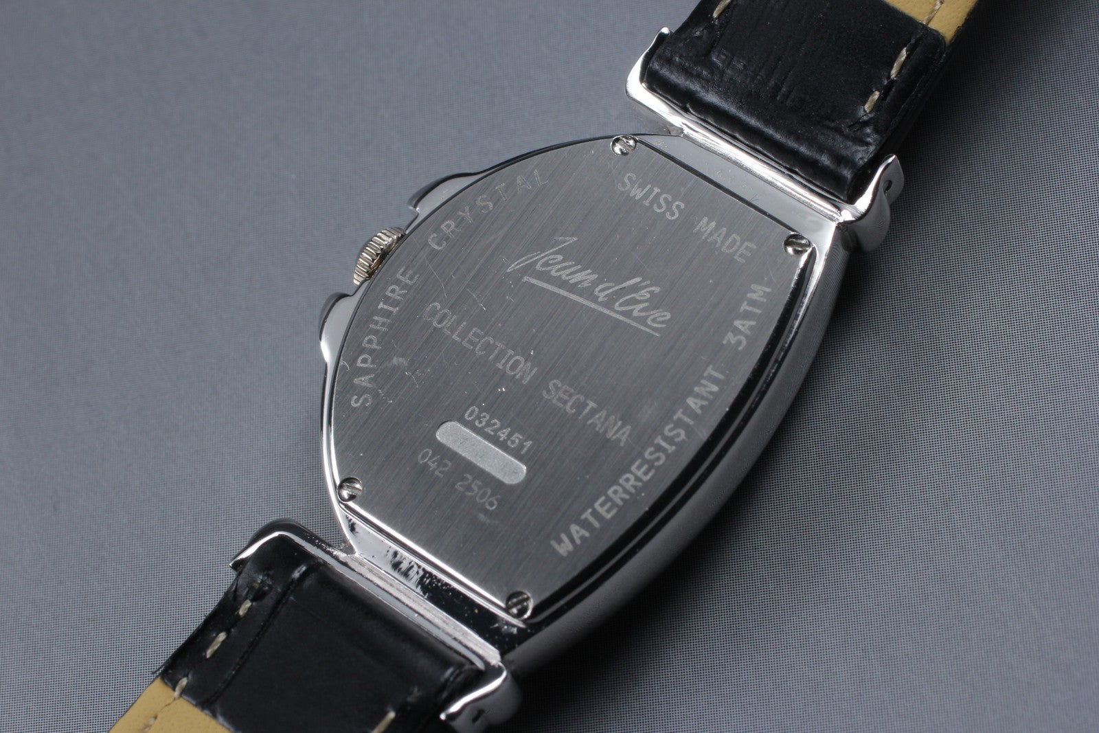 Vintage [Exc+5] Jean d'eve Sectora Silver 24mm Yellow Women's Quartz Watch JAPAN