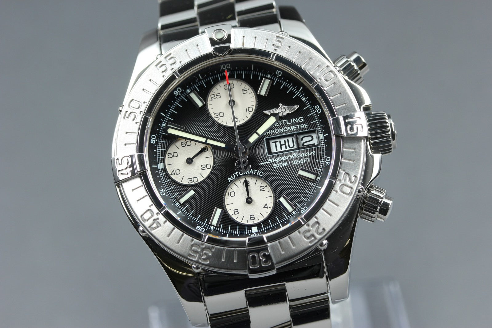 [Polished] BREITLING Superocean Chronograph A13340 Black 41mm AT Men's Watch Box