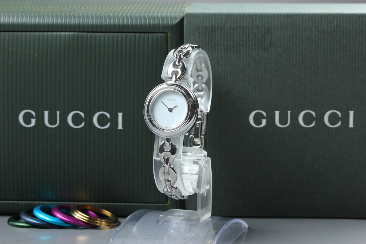 [Overhauled] Gucci Change Bezel 11/12.2L 6 Colors Silver Women's Watch Box