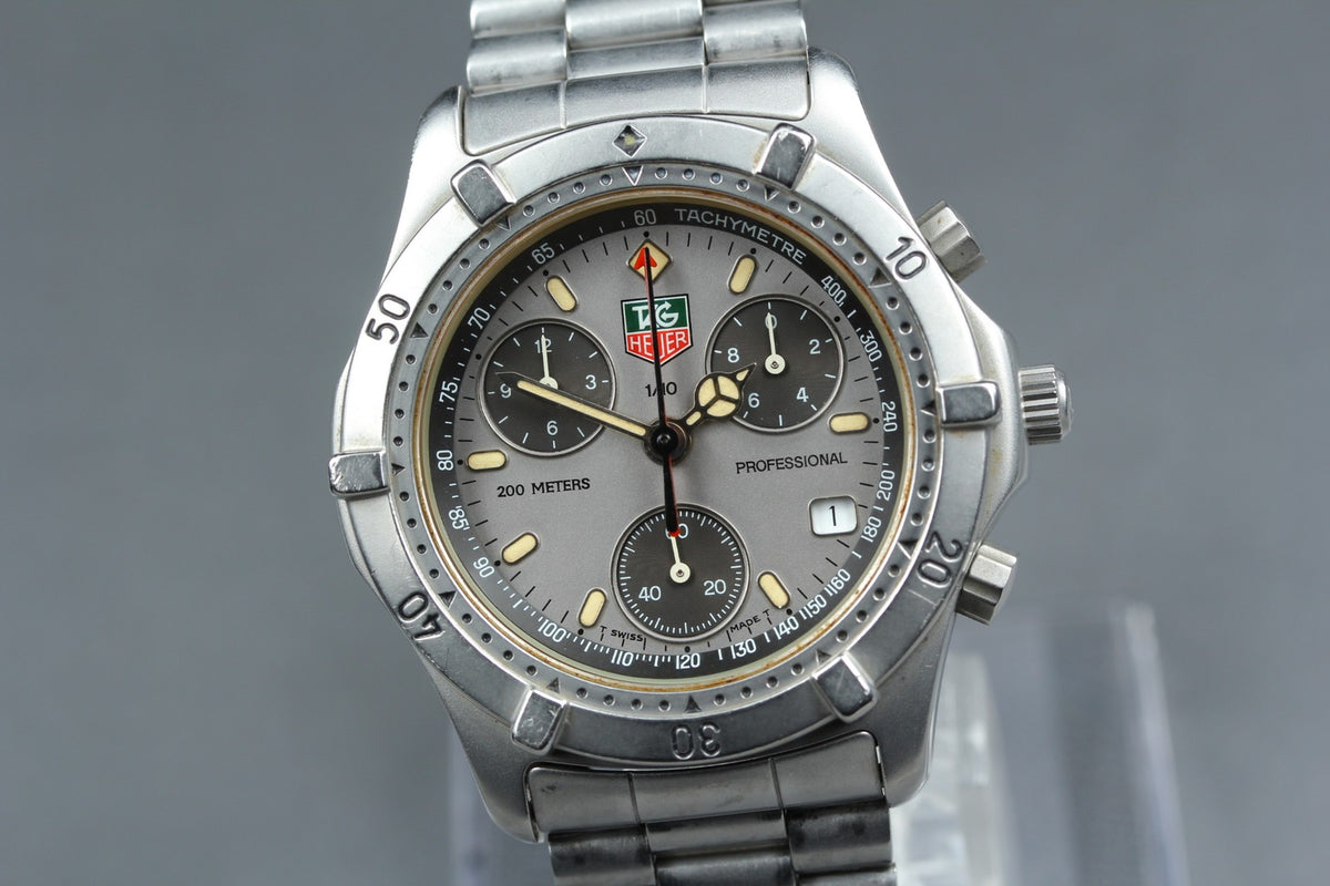 Vintage TAG Heuer 2000 Professional CE1111 Quartz Gray Men's Watch 40mm JAPAN