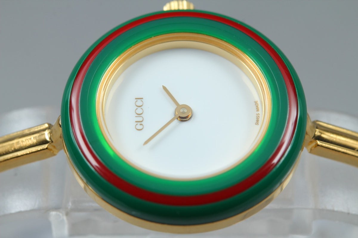 [Overhauled] Gucci Change Bezel 11/12.2 12 Colors Gold Women's Quartz Watch Box