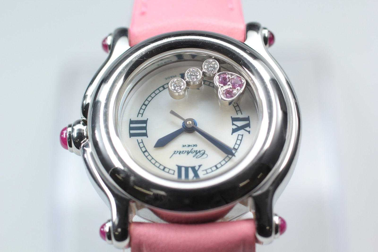 [Exc+5 Box] Chopard Happy Sports 27/8245-42 Heart Diamond Pink Qz Women’s Watch