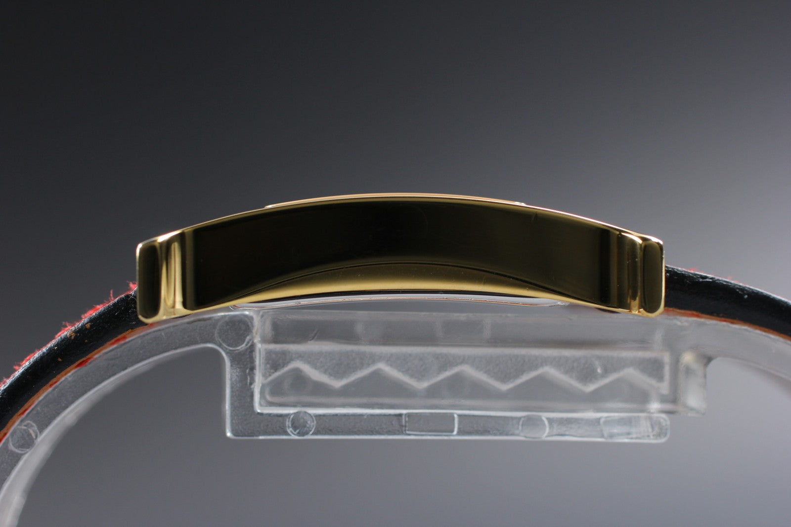 [Exc+5] HERMES H Watch HH1.201 Gold Red "K" 21mm Woman's Watch Quartz From JAPAN