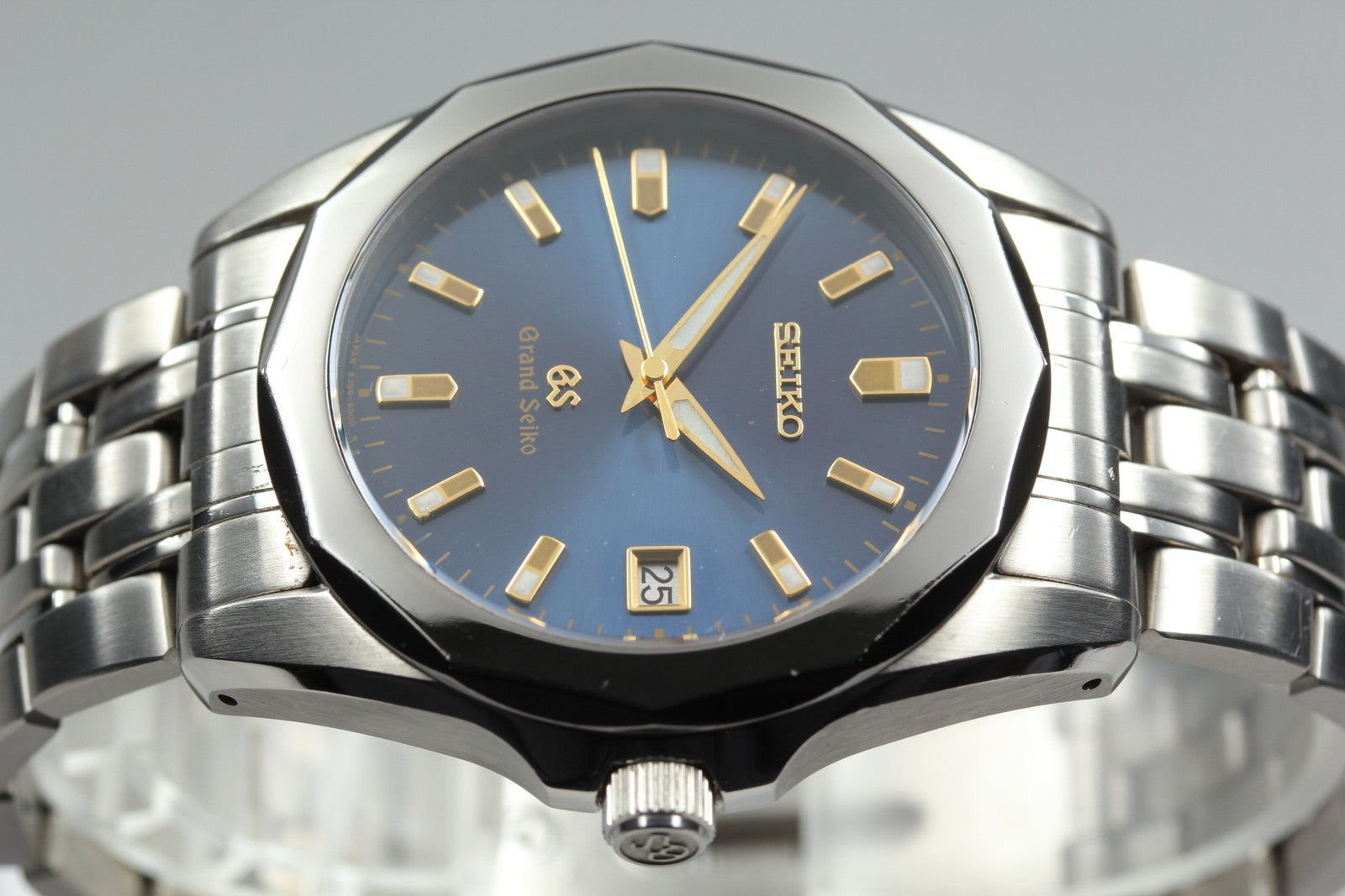 [Exc+5] Grand SEIKO GS 8J56-8000 SBGF003 Blue 36mm Men's Quartz Watch JAPAN