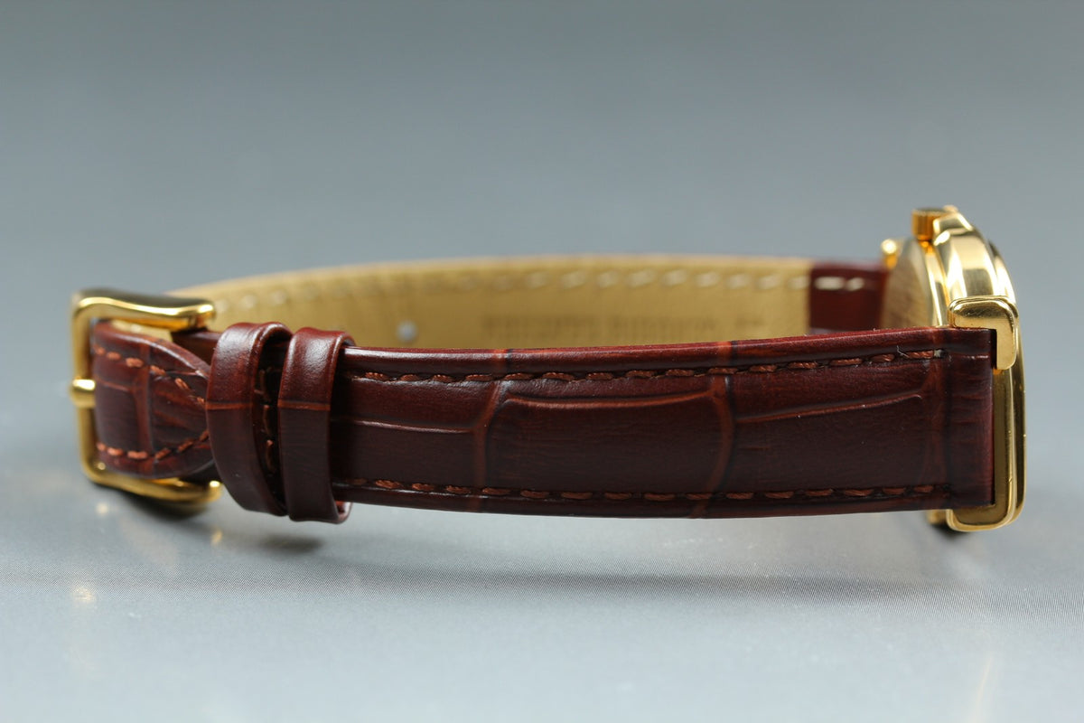 Vintage Jean d'eve Sectora Gold 25mm Gold Brown Women's Quartz Watch JAPAN