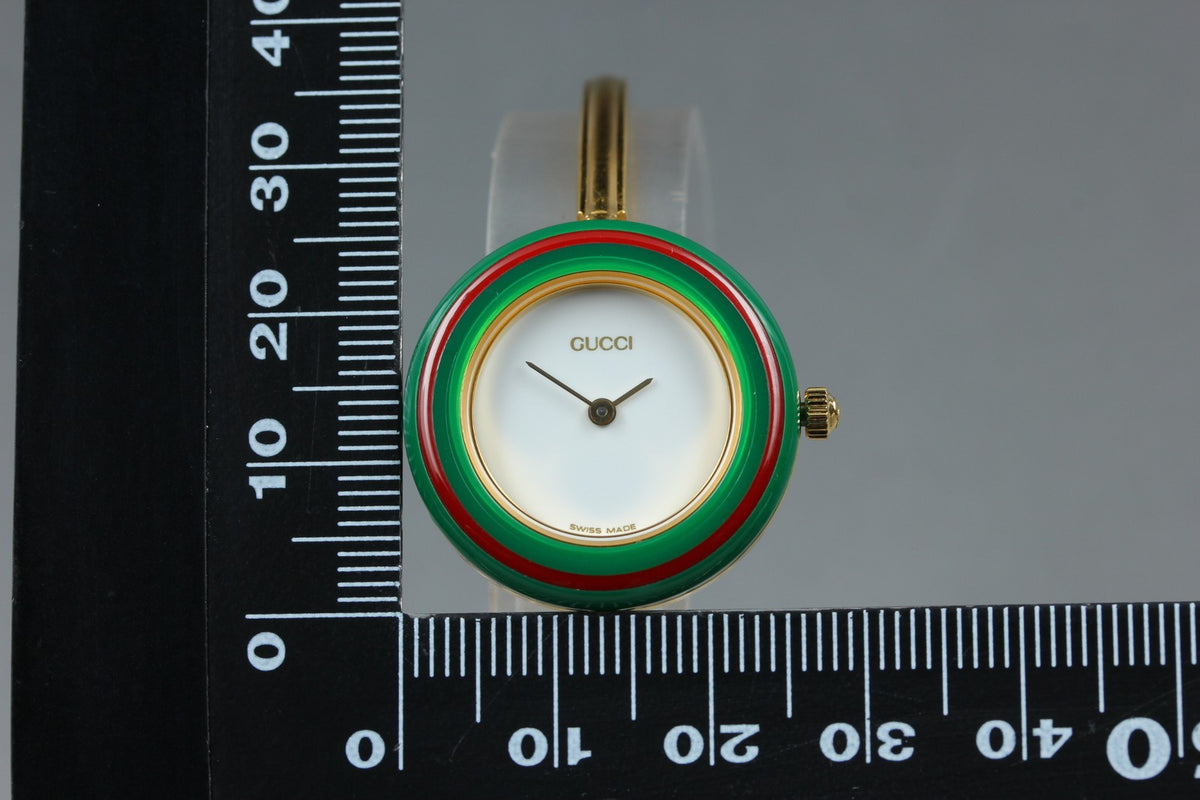 New Batt GUCCI Change Bezel 11/12.2 12Color Quartz Women's Watch 25mm JAPAN Box
