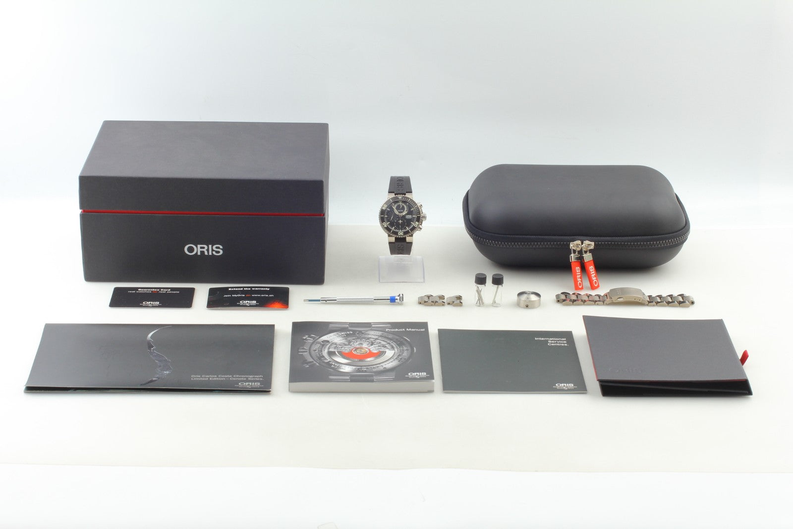 ORIS Carlos Coste Cenote Titanium 7655-71 Automatic Black Men's Watch 46mm Exc+5