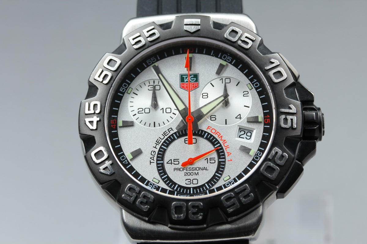 TAG HEUER Formula 1 CAH1111 Silver Dial Quartz Men's Watch 41mm JAPAN Box