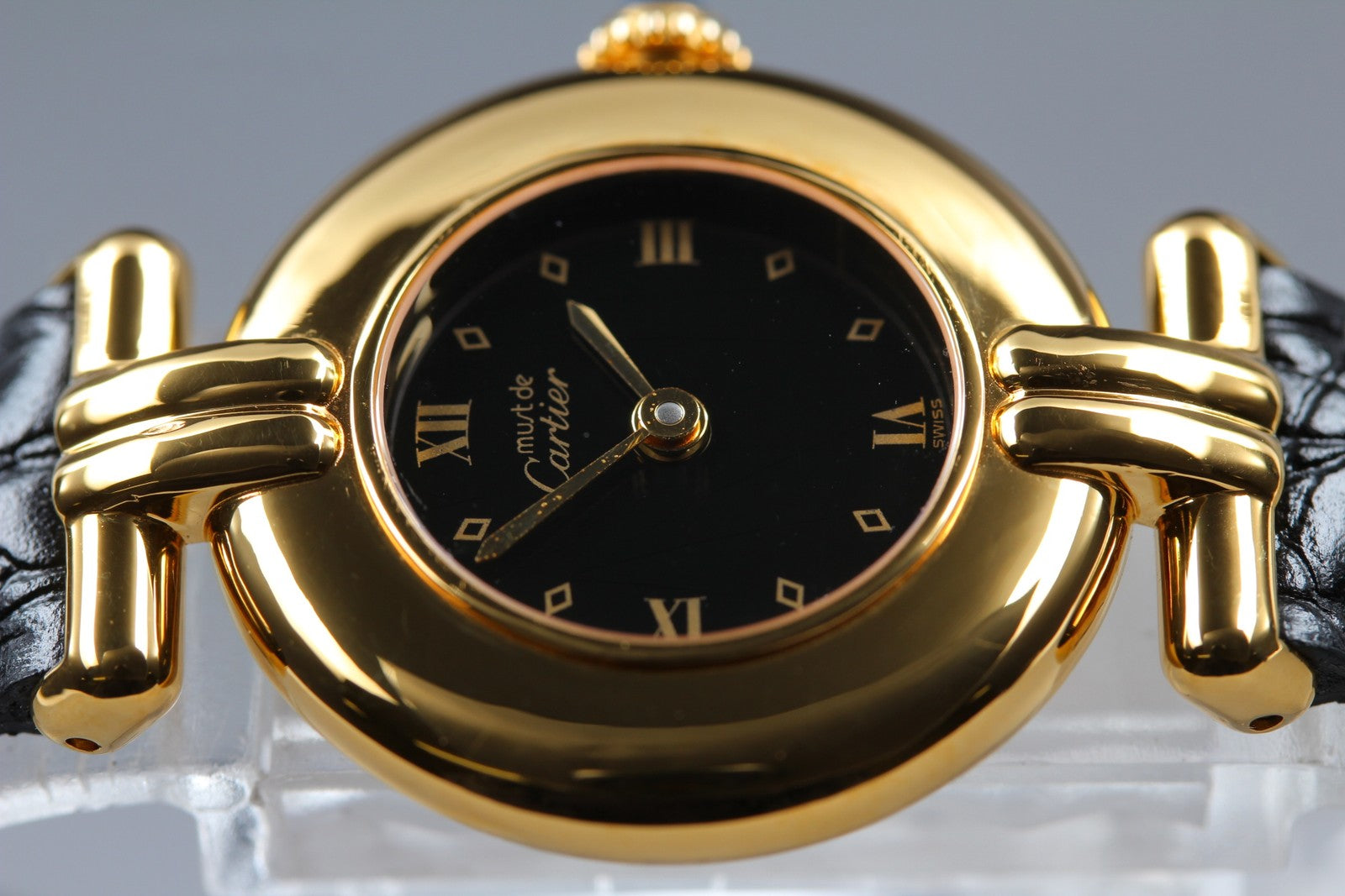 Vintage [Near MINT-] Cartier Must Colisee Vermeil 590002 Women's Quartz Watch