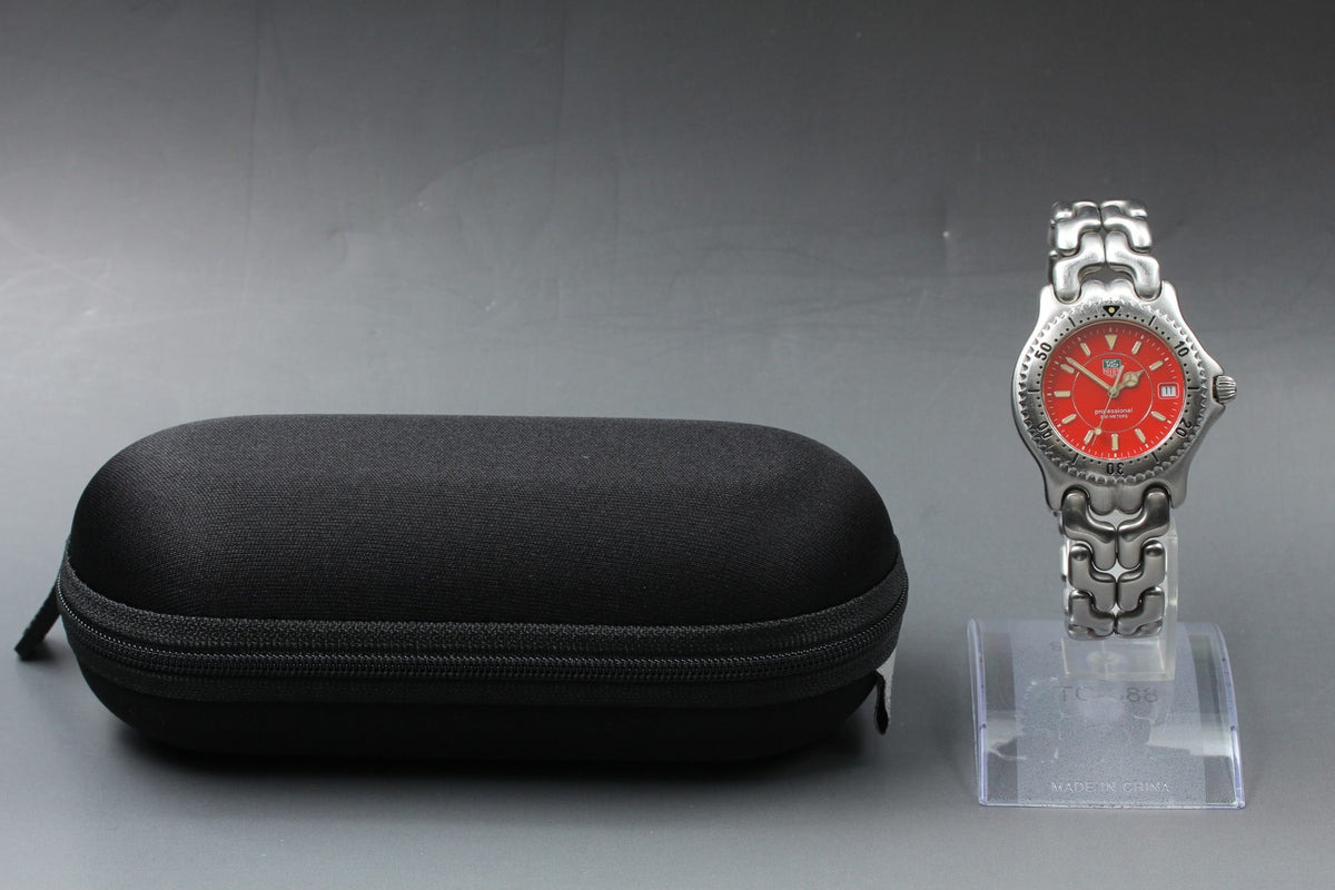 TAG HEUER S/el Professional 200M WG111C Red Dial 39mm Men's Quartz Watch