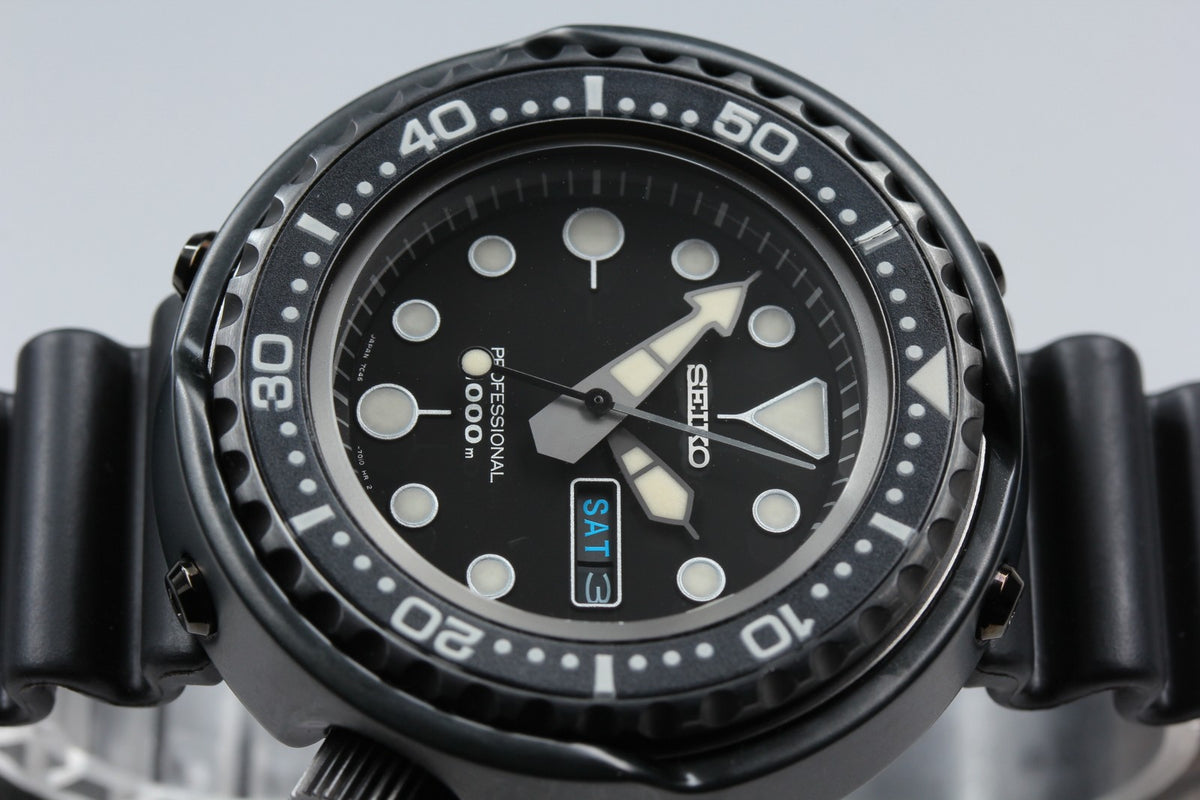 SEIKO PROSPEX MARINE MASTER 7C46-0AA0 SBBN011 Black Men's Quartz JAPAN [Box]