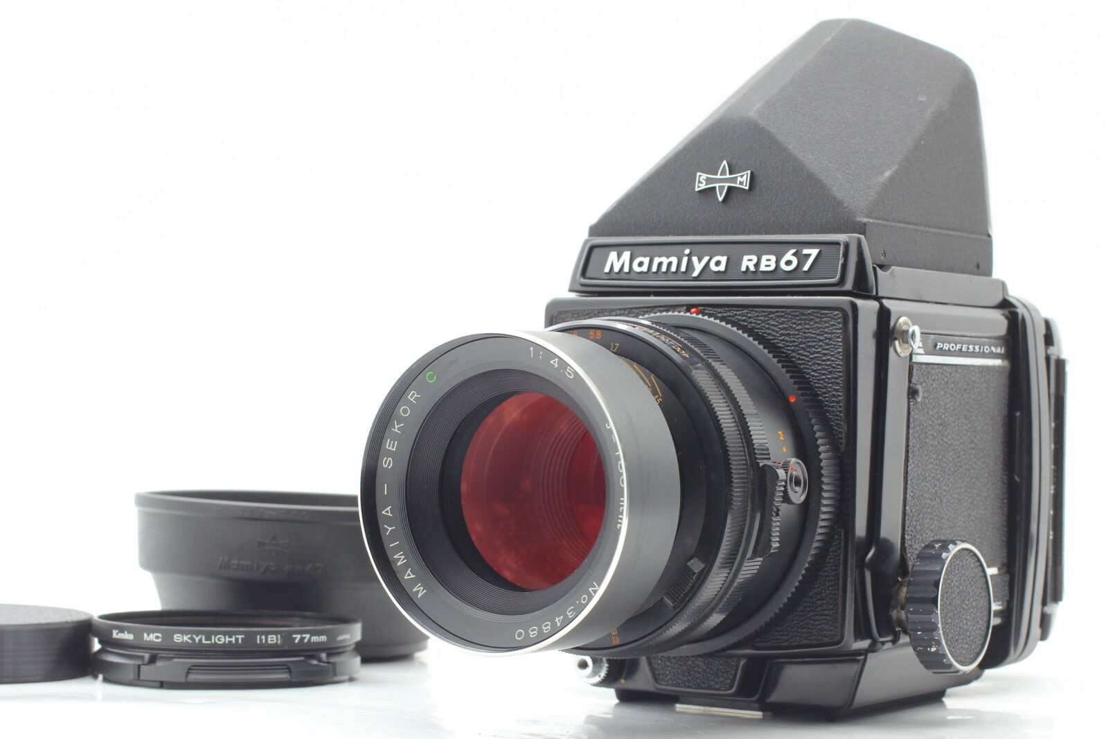 [Exc+5 w/Hood] Mamiya RB67 Pro Film Camera + Sekor C 180mm f4.5 Lens From JAPAN