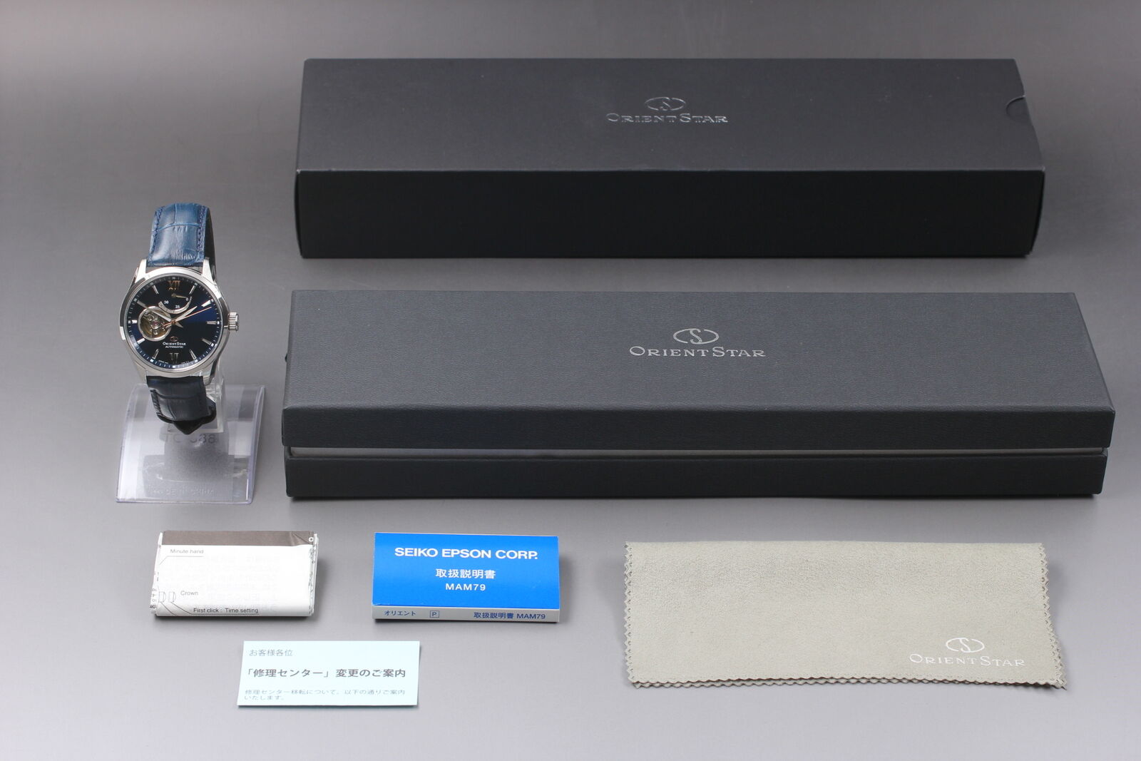[Near MINT Box] ORIENT STAR F6R4-UAA0 Automatic Blue Dial Men's Watch From JAPAN