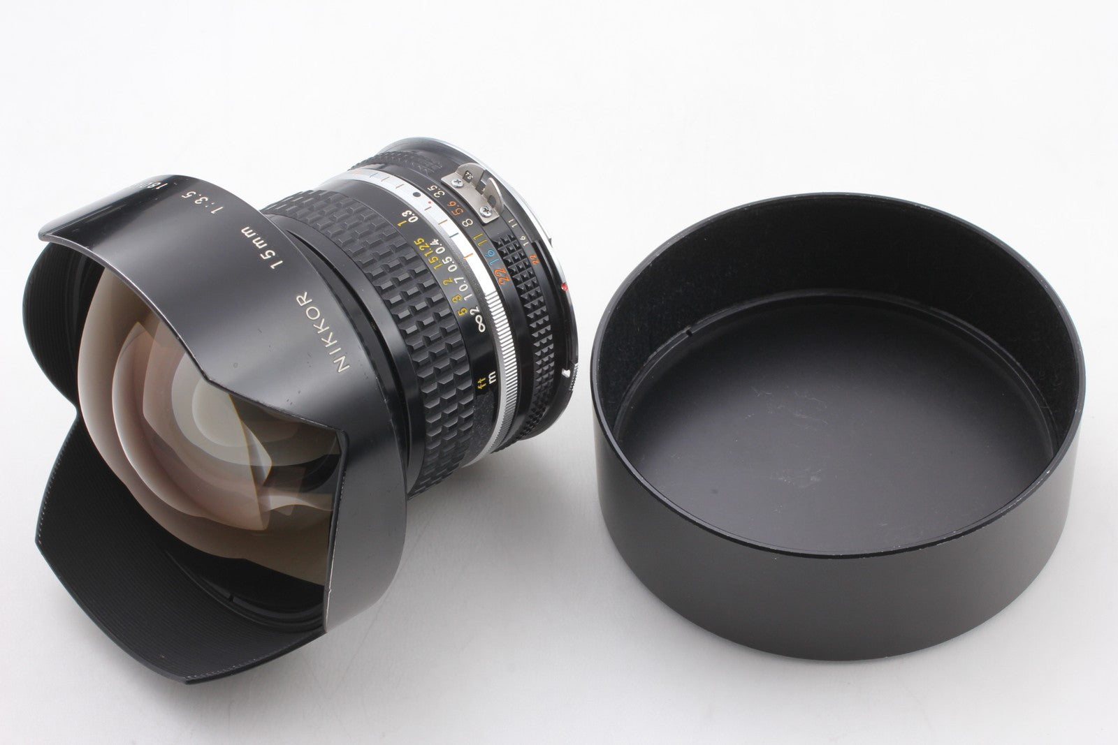 Rare Converted to Canon EF [Opt MINT] Nikon Nikkor 15mm f3.5 Fisheye Lens JAPAN