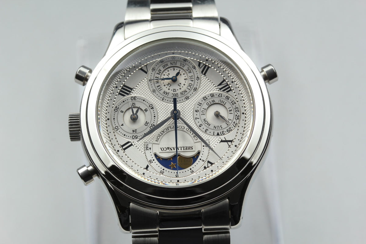 SHELLMAN Grand Complication 6770-H13332 TA Moon Phase 41mm Men's Qz Watch JAPAN