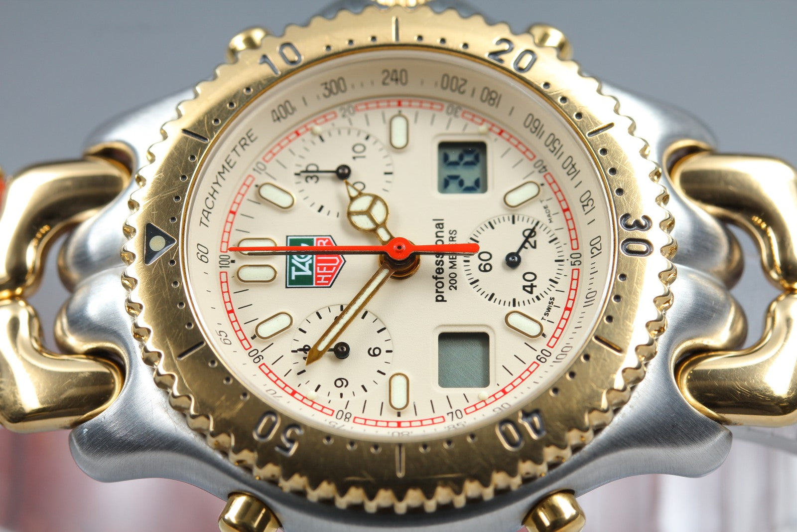 Vintage [Exc+5] TAG HEUER SENNA SEL S/el CG1123-0 Chronograph Men's Quartz Watch