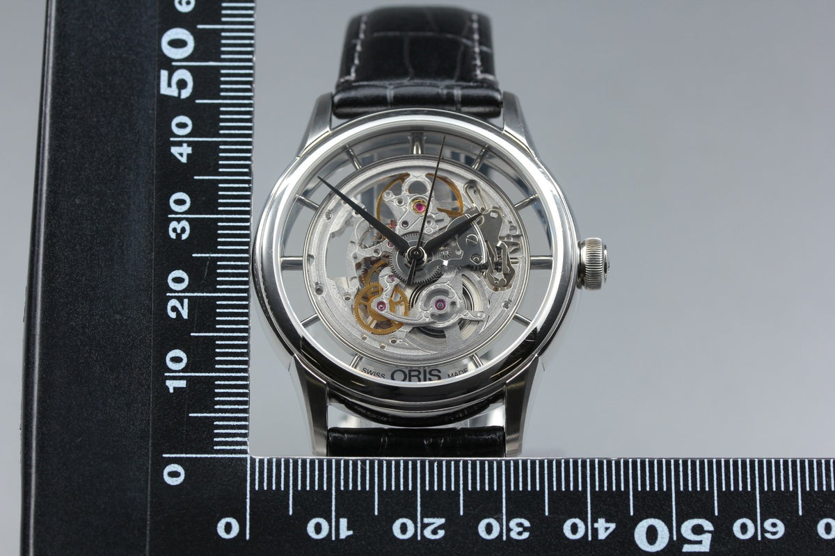 ORIS Artelier Translucent Skeleton 7684 Automatic Men's Watch 40mm JAPAN Box