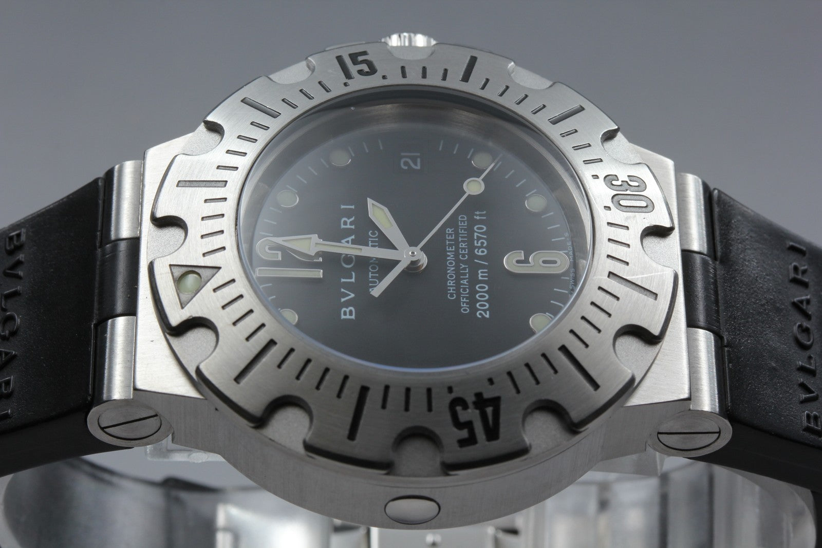 BVLGARI Diagono Professional Scuba SD42S Automatic Date Men's Watch From JAPAN