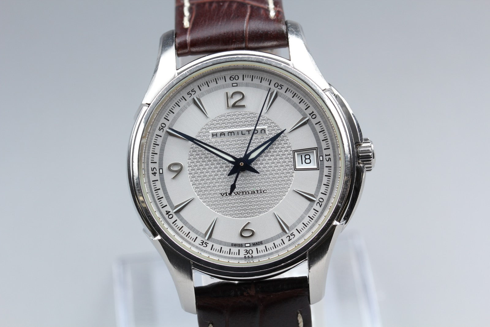 HAMILTON Jazzmaster Viewmatic H324550 37mm Silver Automatic Men's Watch [Box]