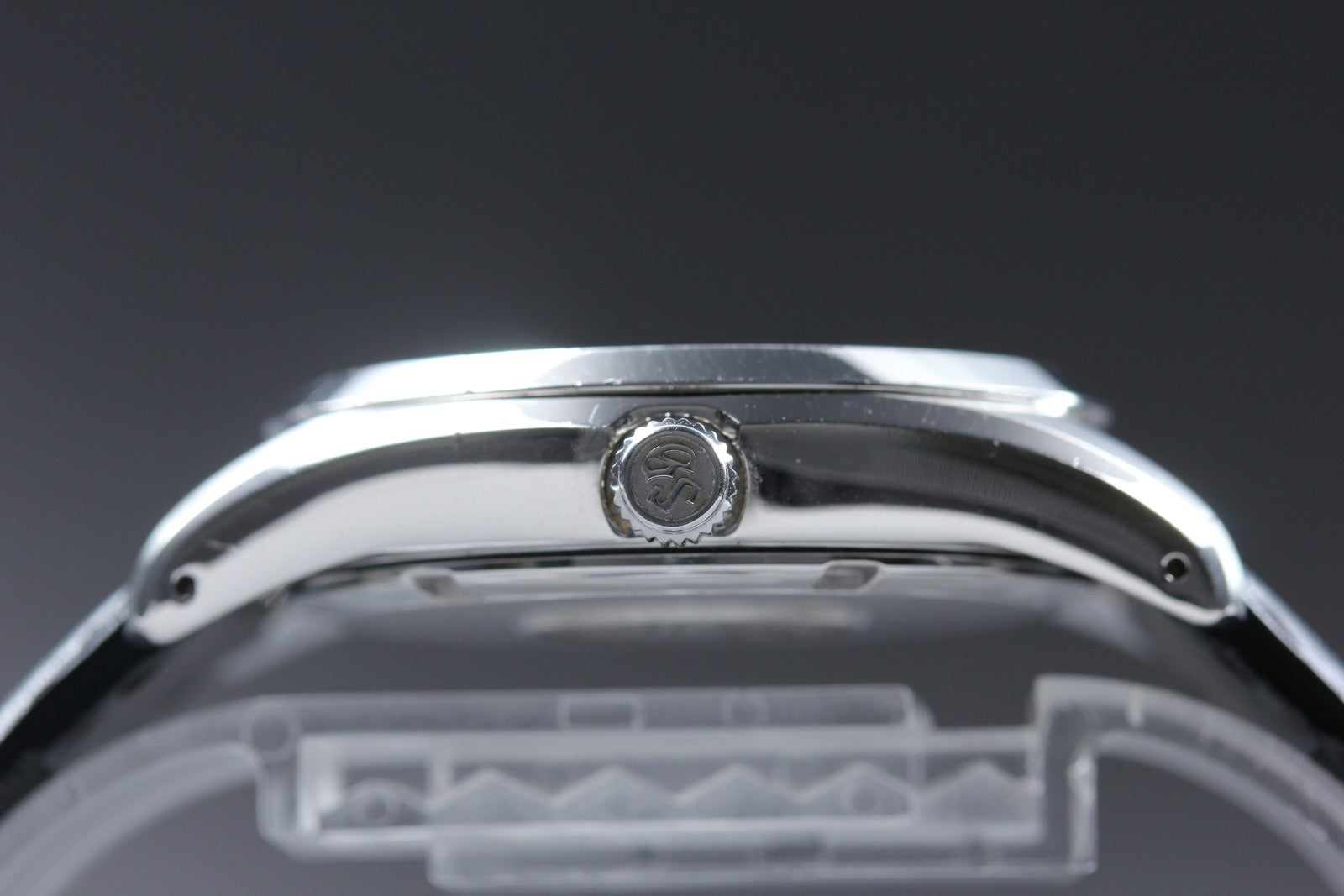 New Batt[Exc+5] SEIKO Grand Seiko 9F62-0AB0 Silver Quartz Men's Watch 36mm JAPAN