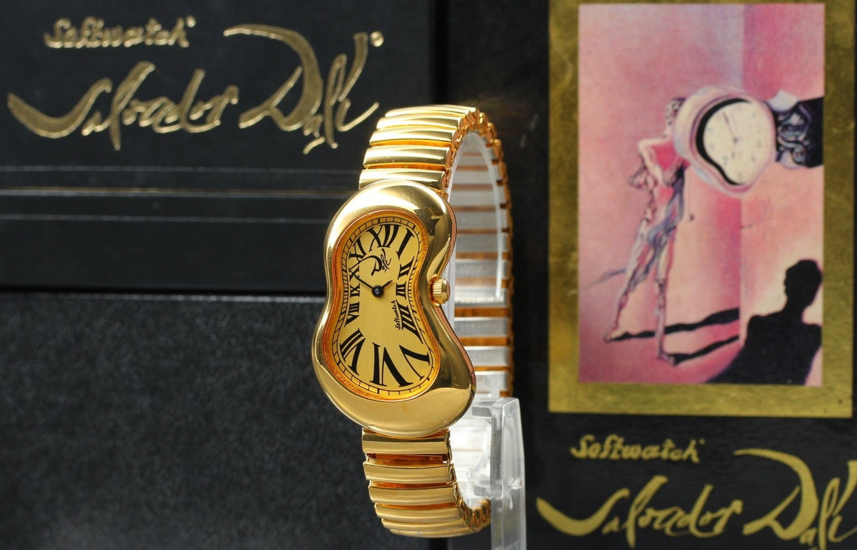 [Overhauled] Salvador Dali Softwatch 022146 Gold Dial 26mm Unisex Quartz Watch