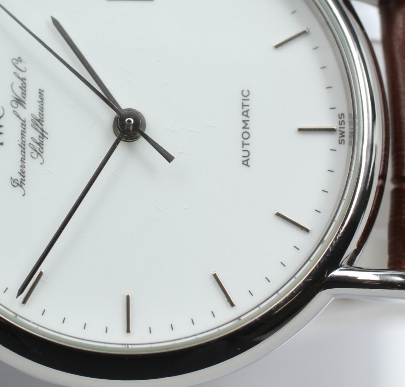 IWC Portofino 3513 Cal.37521 33mm Automatic White Dial Brown Men's Watch