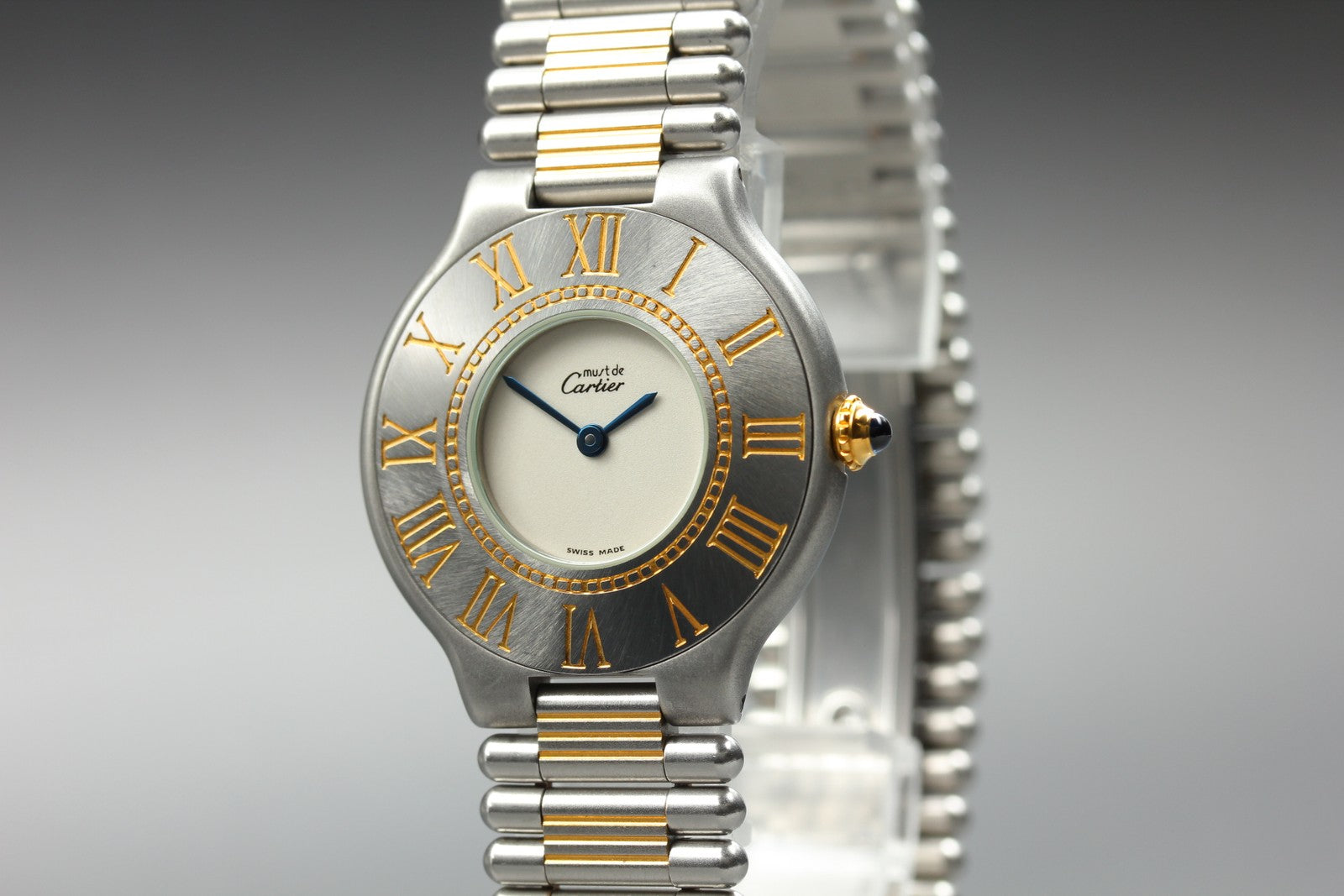 Vintage Cartier Must de Cartier 21 31mm Silver Unisex Quartz Watch [Pouch]