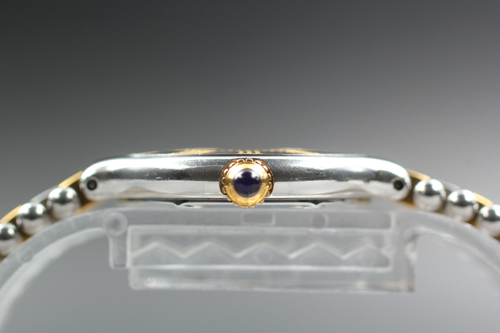 Vintage [Exc+5 Box] Cartier Must de Cartier 21 27mm Silver Gold Women's Qz Watch