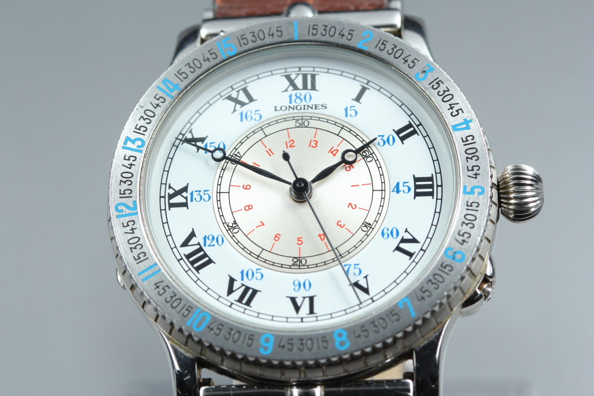 LONGINES Lindbergh Hour Angle L628.5240 Automatic White Men's Watch 37mm JAPAN