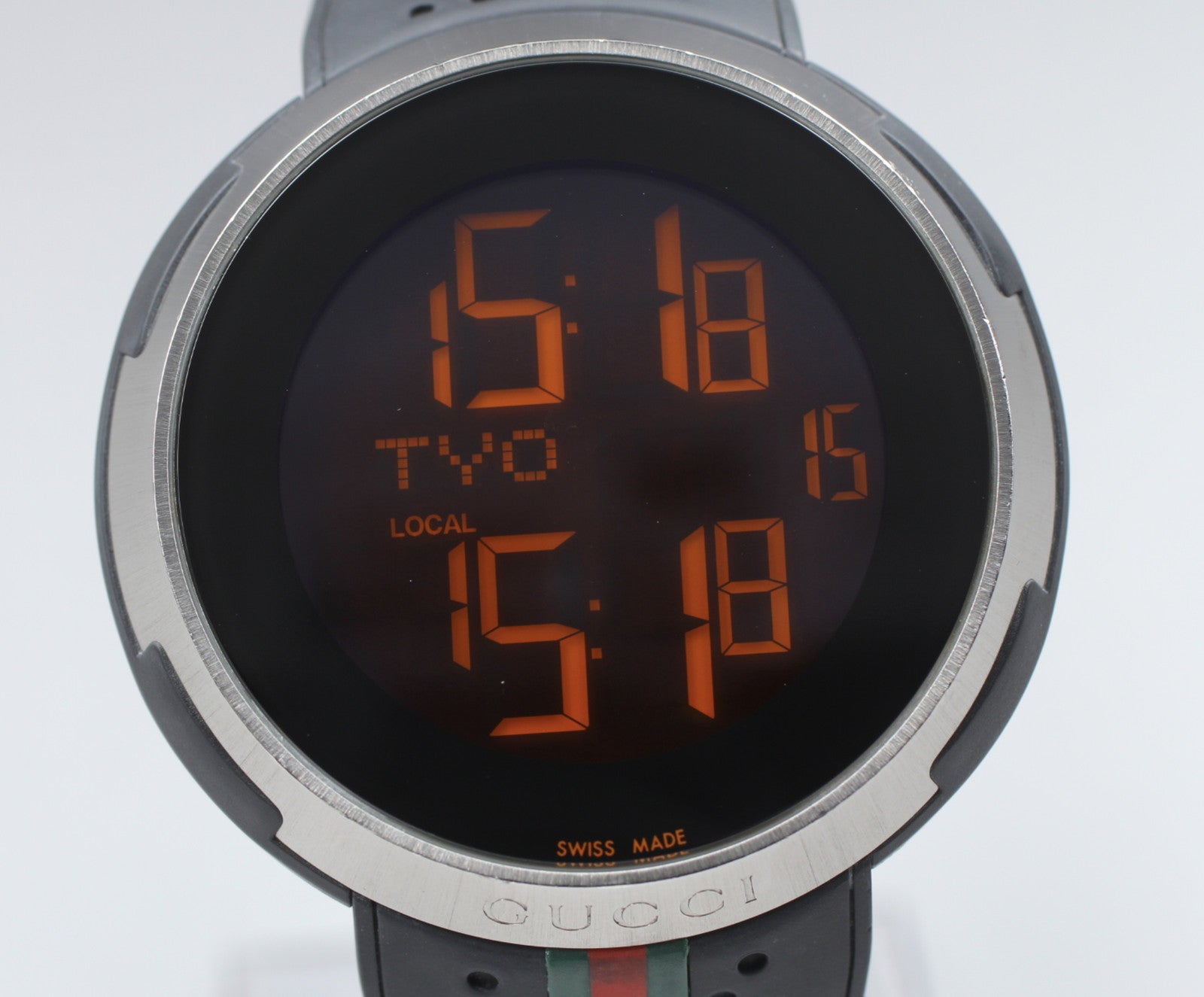 [Near MINT-] GUCCI I-Gucci Sports 114.1 Sherry Line Digital Men's Quartz Watch