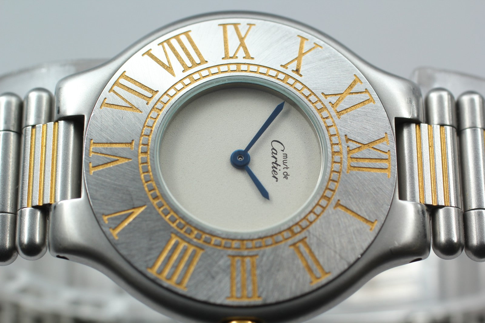 [Exc+5] Cartier Must de Cartier 21 31mm Silver Gold Unisex Quartz Watch JAPAN