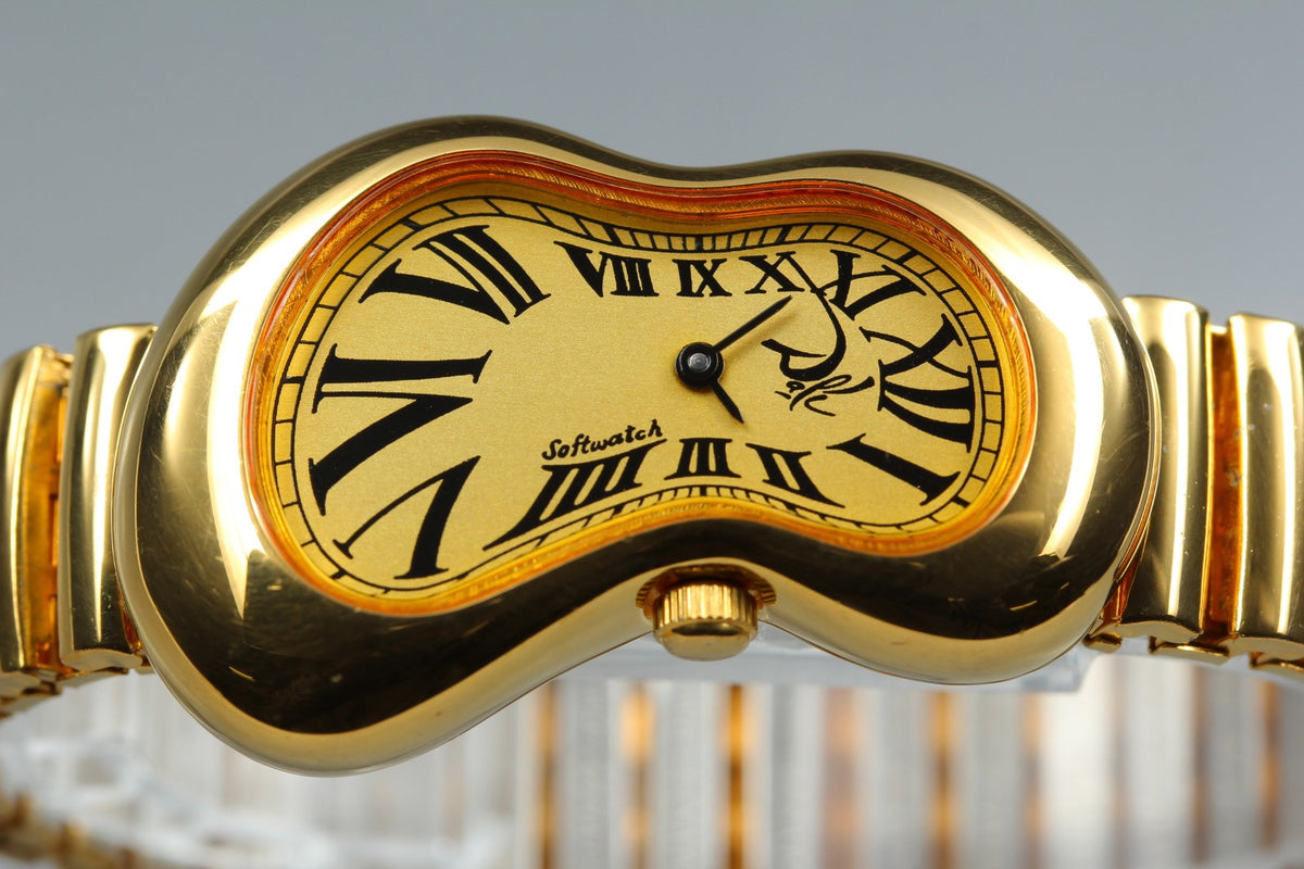 [Overhauled] Salvador Dali Softwatch 022146 Gold Dial 26mm Unisex Quartz Watch