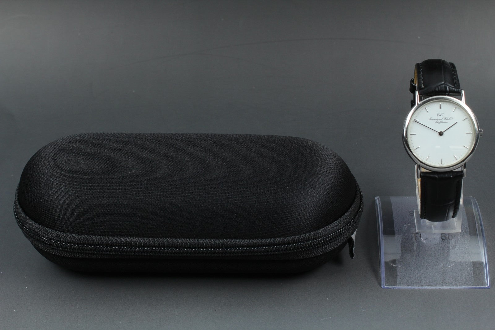 [Exc+5] IWC Portofino 3331 Cal.22105 33mm White Dial Black Quartz Men's Watch