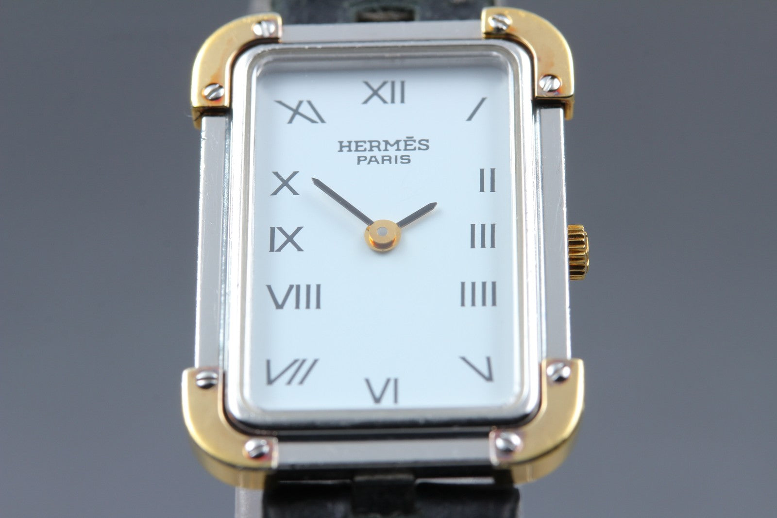 New Batt[Exc+5] HERMES Croisiere CR1.240 White Dial Quartz Women's 18mm JAPAN