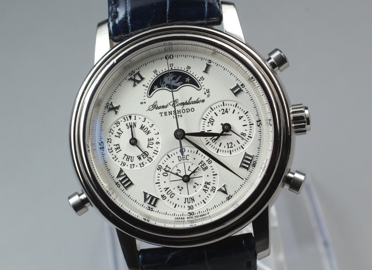 [Exc+5] TENSHOD Grand Complication 6771-T008721 TA Quartz Watch From JAPAN