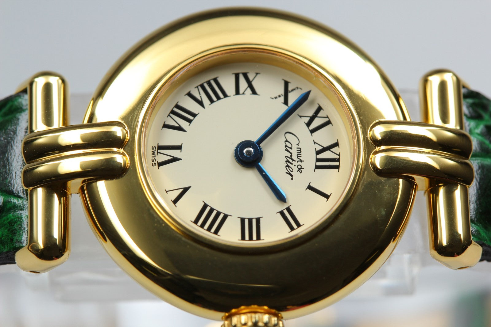 Cartier Must Colisee Vermeil 590002 Green Gold Women's Qz Watch Vintage [Pouch]