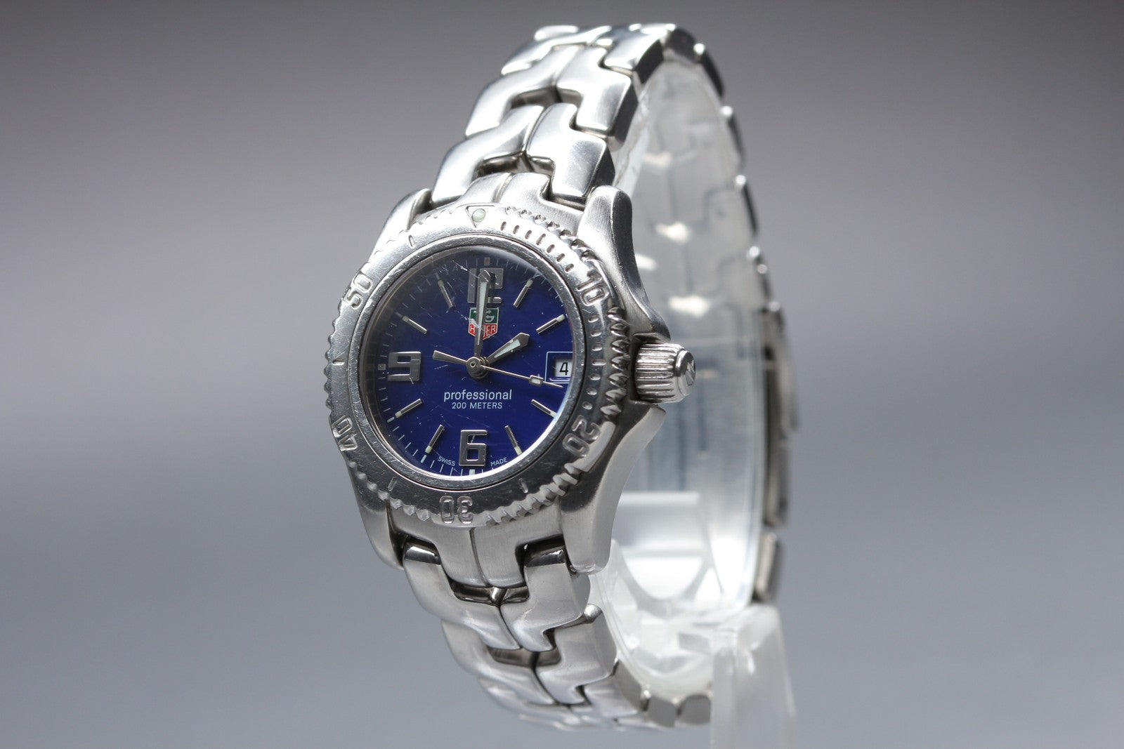 TAG Heuer Professional WT1413 Quartz Blue Dial Women's Watch 26mm JAPAN Box