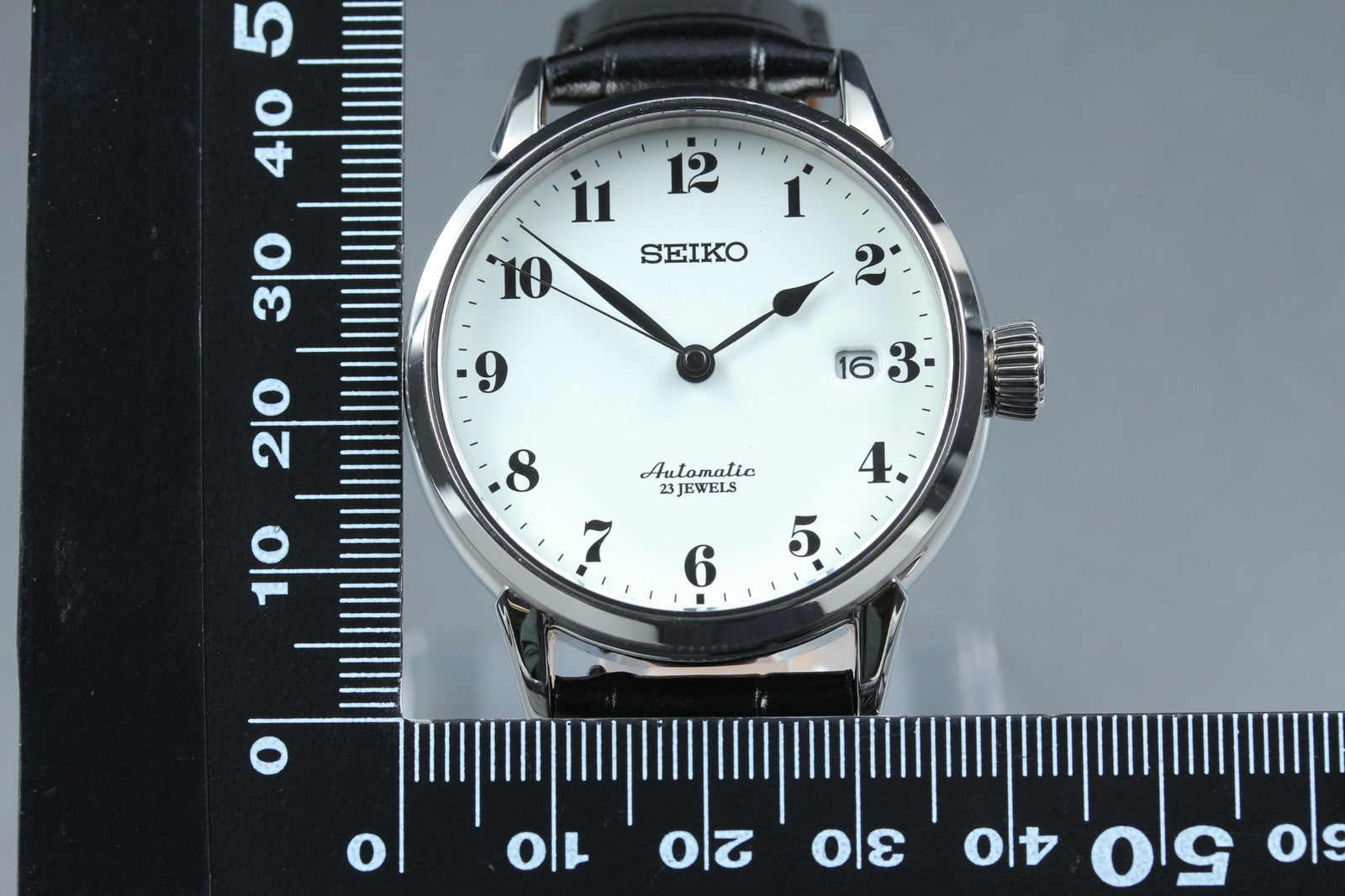 SEIKO Presage 6R15-02Z0 SARX027 AT Enamel Dial White Black 38mm Mens Watch JAPAN