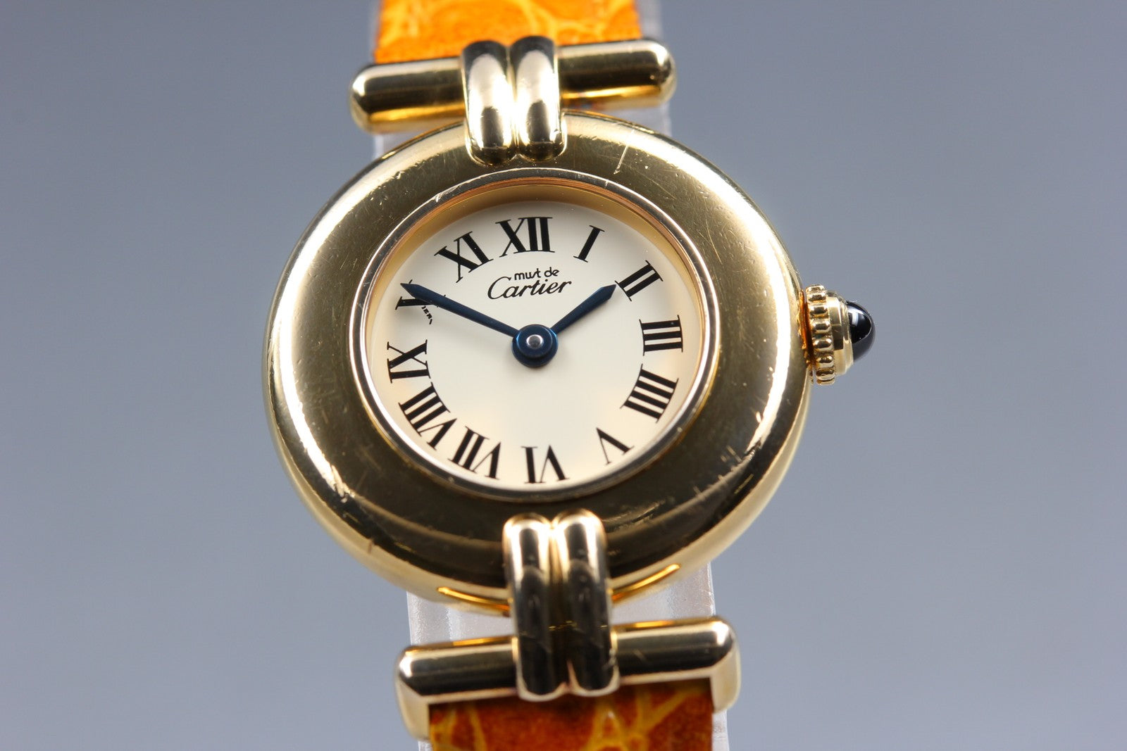 Vintage [Exc+5] Cartier Must Colisee Vermeil 590002 Gold Women's Quartz Watch
