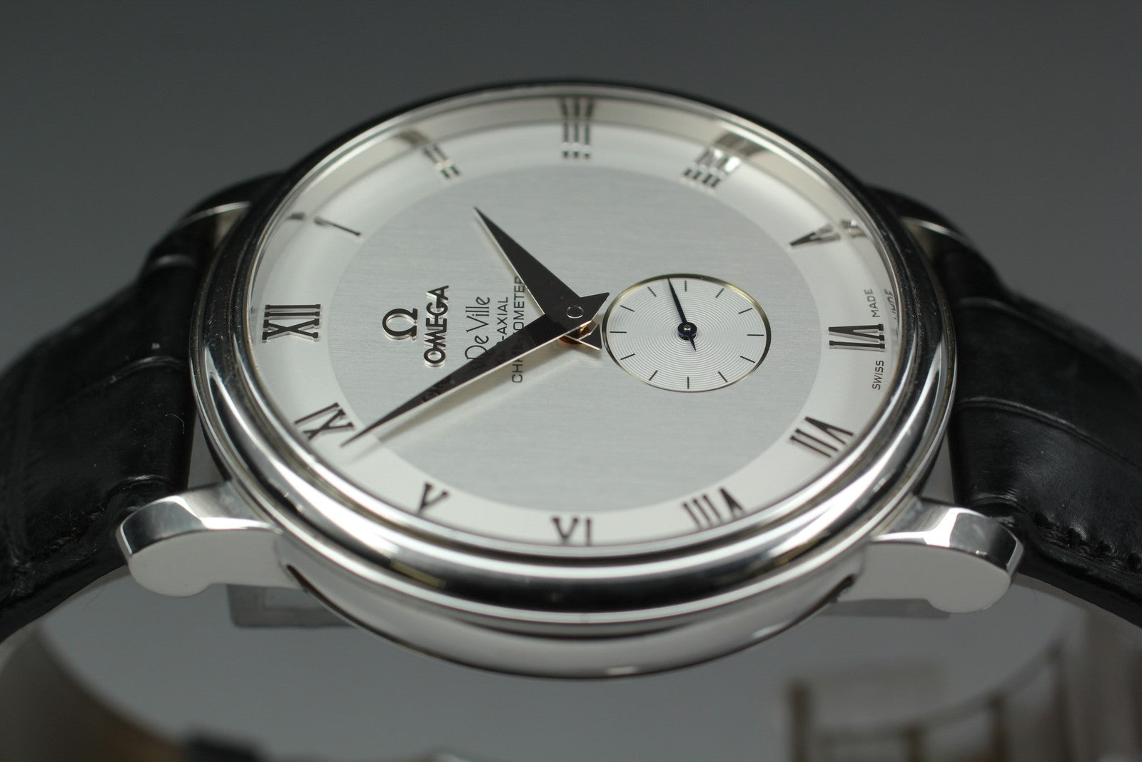OMEGA DeVille Prestige Co-Axial 4813.30.01 Silver Dial Men's Watch 39mm JAPAN