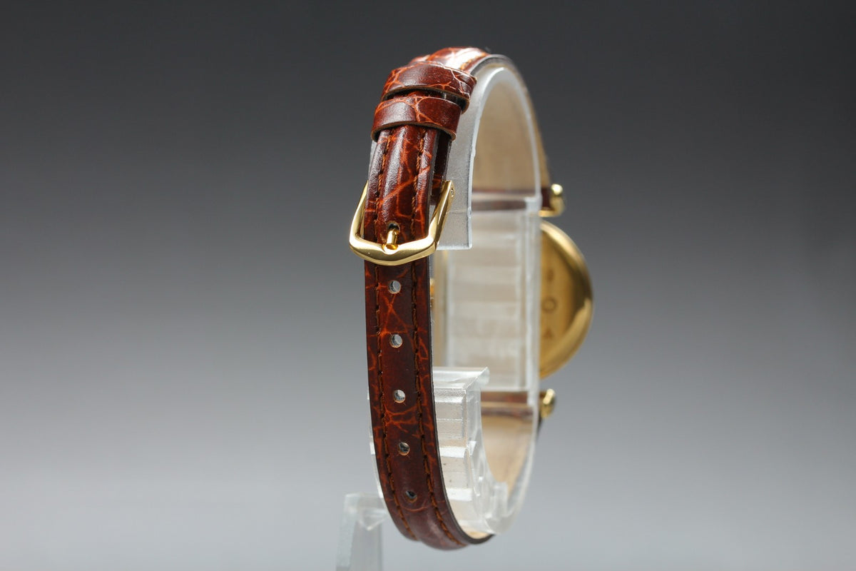 Cartier Must Colisee Vermeil 590002 Brown Gold Women's Quartz Watch Vintage