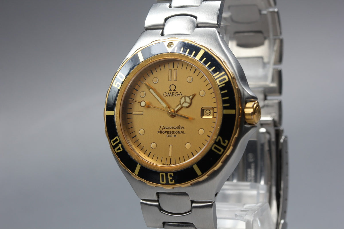 OMEGA Seamaster 200M 396.1042.1 Cal.1441 Gold 36mm Quartz Men's Watch Vintage