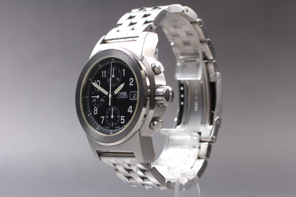 [Exc+5] ORIS Big Crown 7511 Automatic Chronograph Black Dial Silver Men's Watch